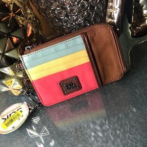 the Sak Iris Multicolored Card Wallet